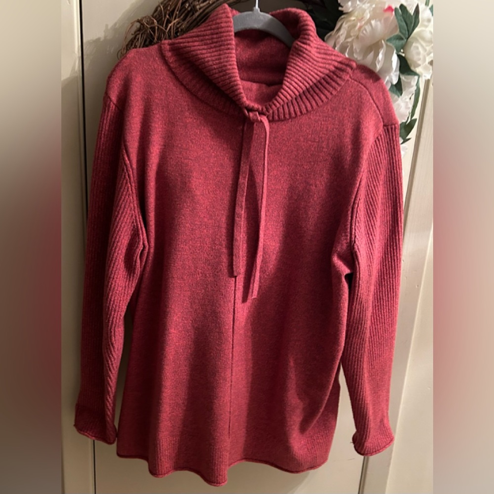 Sonoma NWOT Tie Neck Sweater Rust XXL